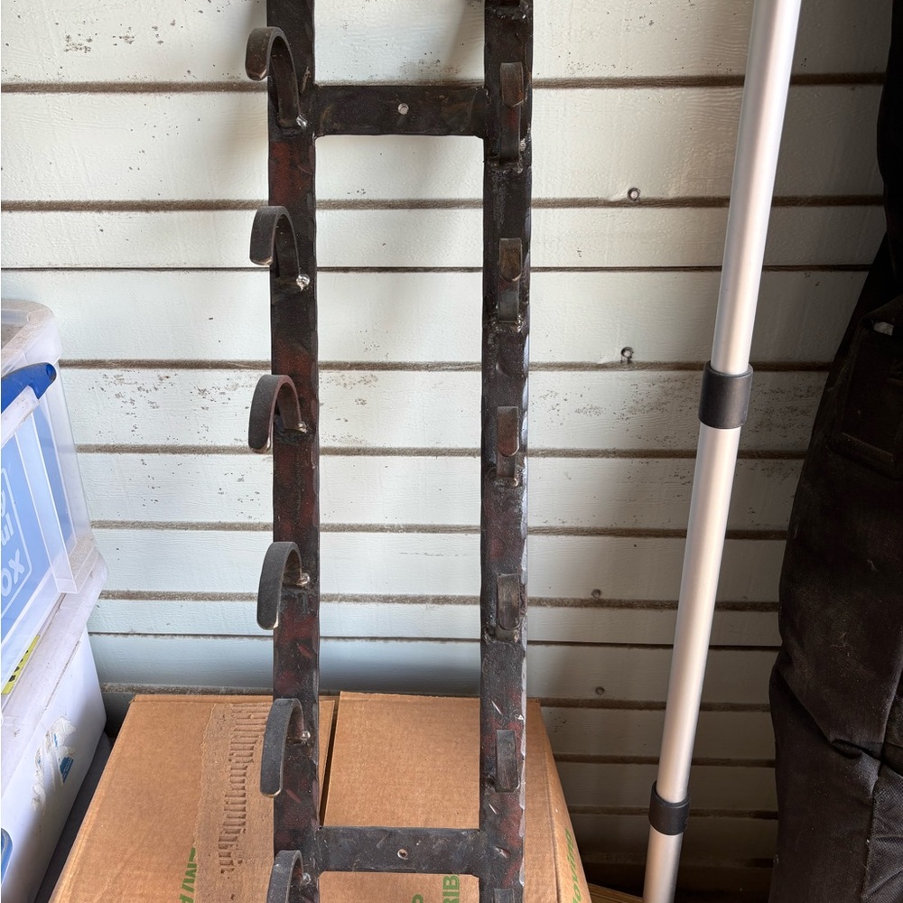 Heavy Iron Wall-Mounted Wine Rack